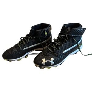 Under Armour Black Harper 3 Mid Baseball Cleats Shoes Youth Size 5